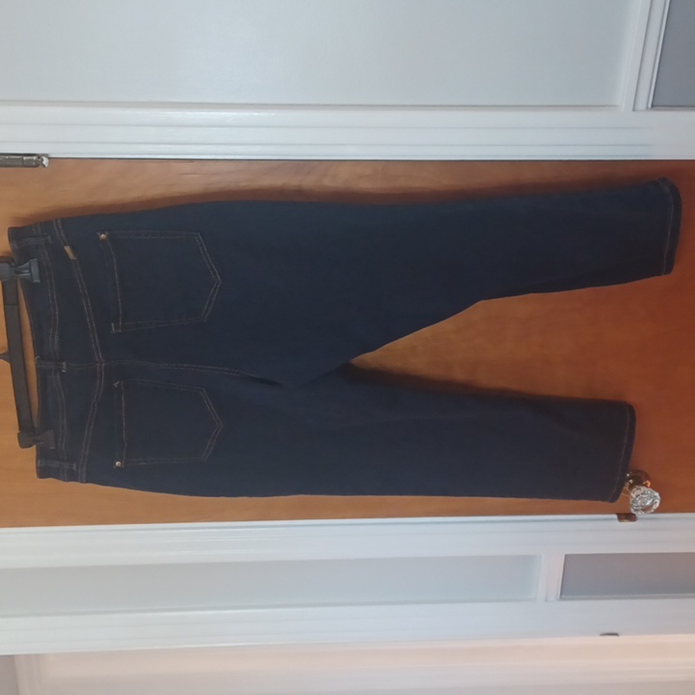 INC Skinny Leg Curvy Fit Sz. 12 Dark Blue Ankle Jeans. Rise 10".L.25" - Picture 2 of 6
